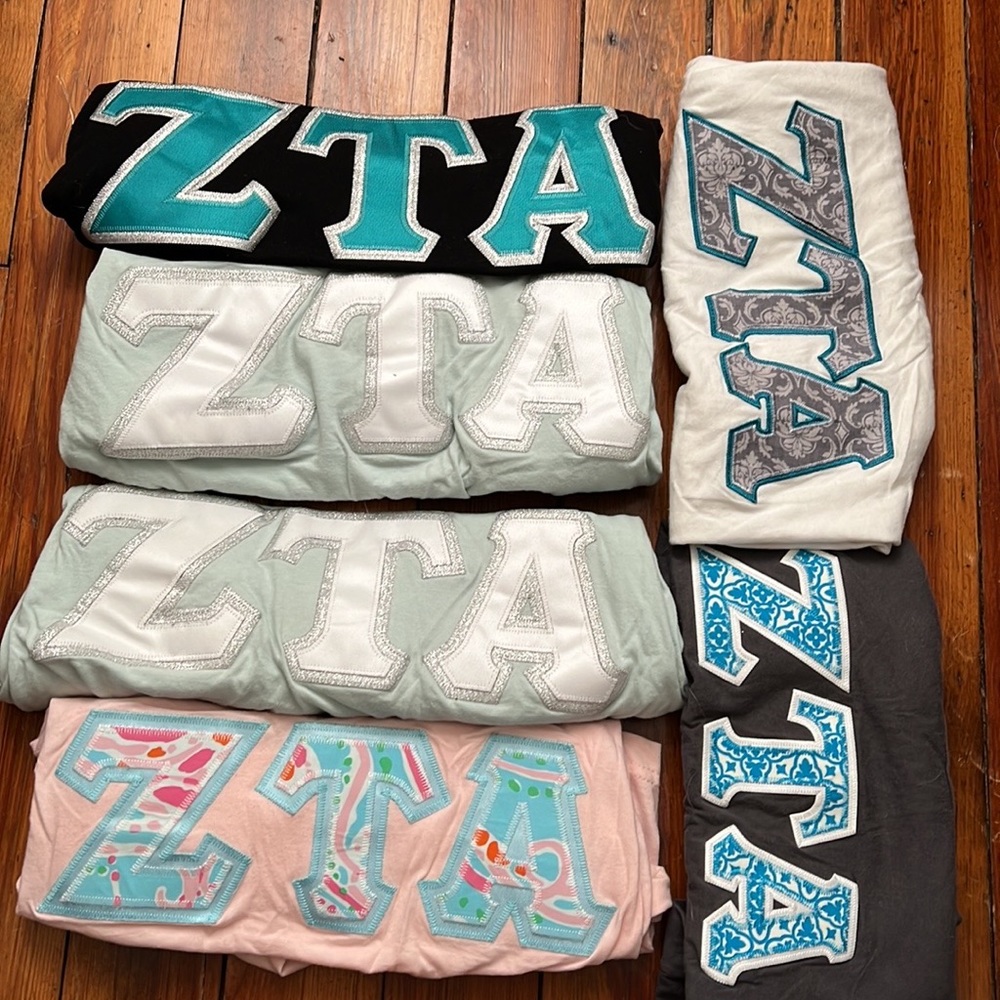Zeta Tau Alpha shirts, sweatshirts, letters, tanks- bundles welcome!!